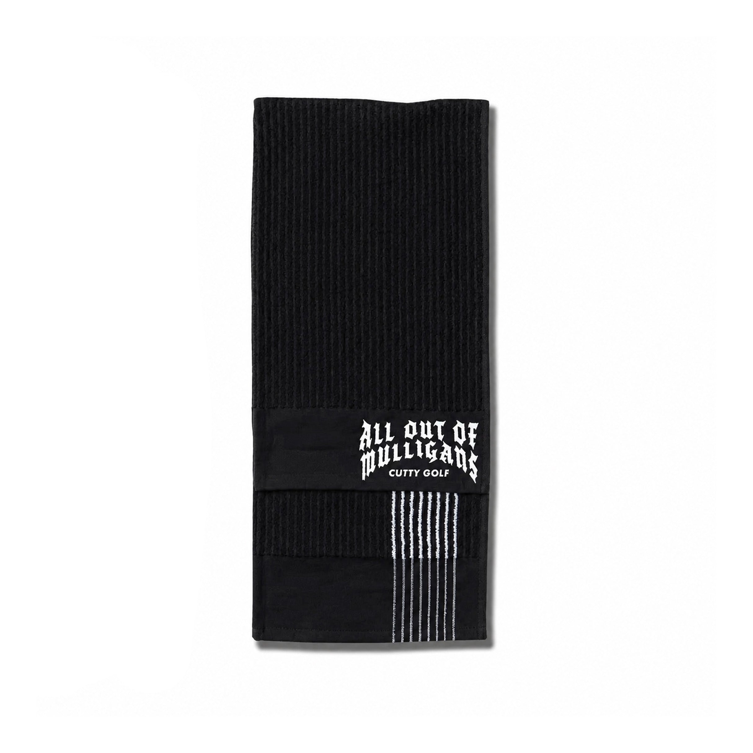 All Out Of Mulligans Caddy Towel - Black