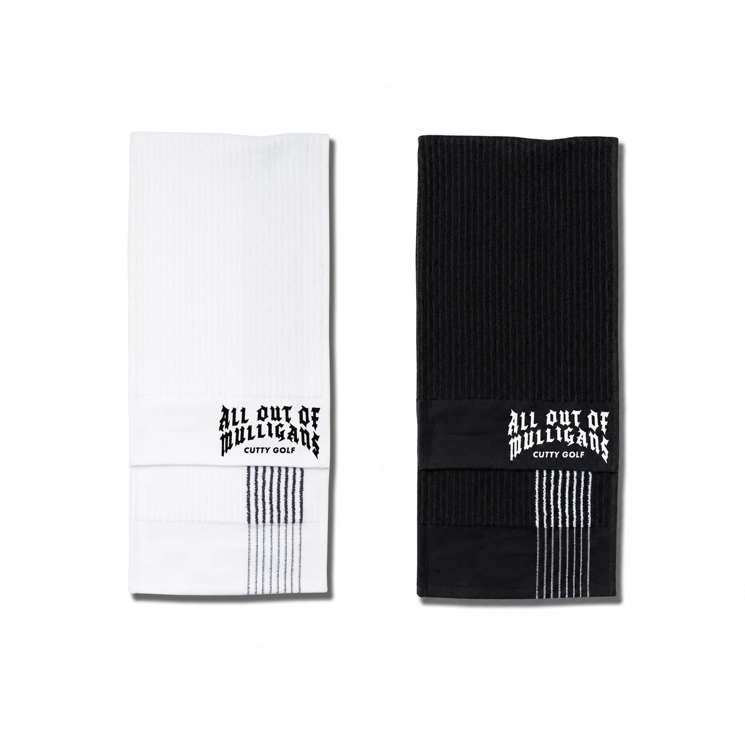 All Out Of Mulligans Caddy Towel - White